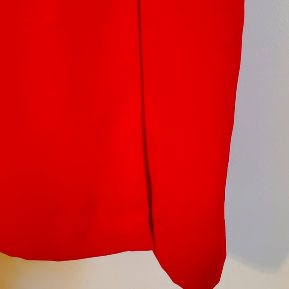 Red Slit Skirt Suit John Meyer Skirt Lined & Feminine with Sexy Adjustable Slit - Picture 5 of 12